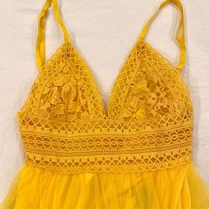 Yellow Maxi Dress - Size S
